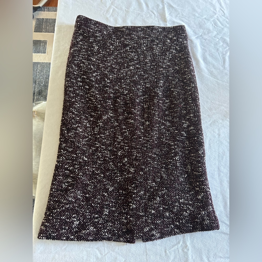 Burgundy Plum and White Speckled Pencil Skirt by Ann Taylor